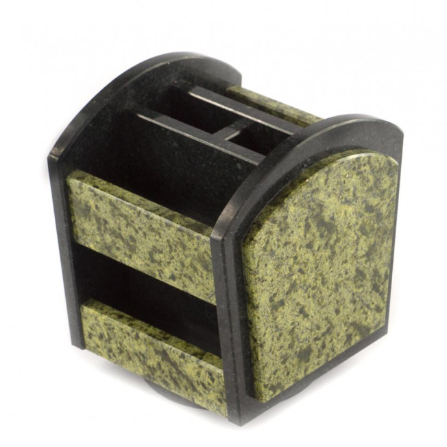 Настольный органайзер камень змеевик вращающийся