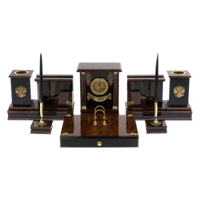 Настольный набор "Версаль" из обсидиана