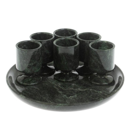 Водочный набор из змеевика на 6 персон