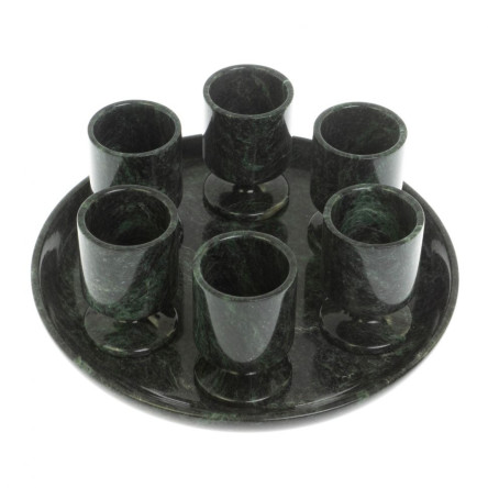 Водочный набор из змеевика на 6 персон