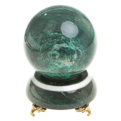 Сувенирные часы &quot;Шар Антистресс&quot; камень змеевик 9,5х9,5х13 см