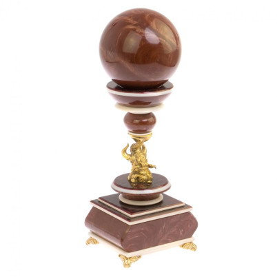 Часы антистресс &quot;Шар на слоне&quot; из лемезита 10,5 см