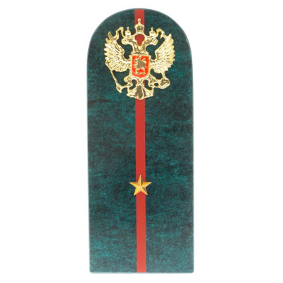 Сувенир погон &quot;Младший лейтенант МВД&quot; камень змеевик