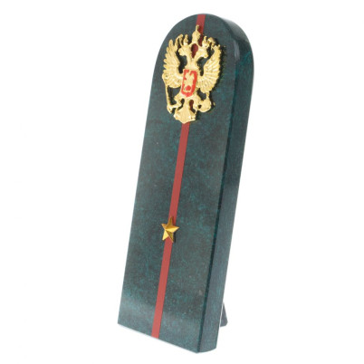 Сувенир погон &quot;Младший лейтенант МВД&quot; камень змеевик