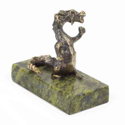 Статуэтка из бронзы и змеевика &quot;Дракон&quot;