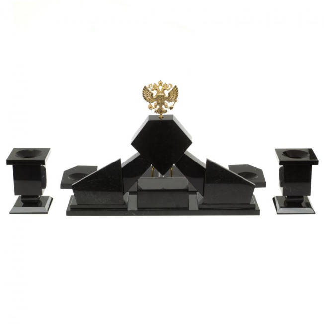 Настольный набор "Герб" из конгломерата