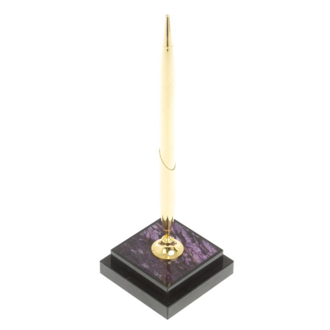 Подставка под ручку из чароита 6,5х6,5х21,5 см