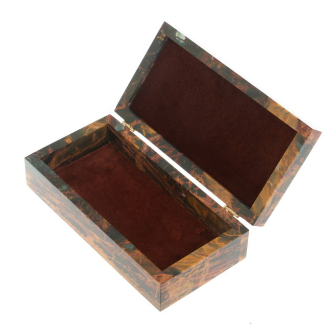 Шкатулка "Купюрница" из яшмы 19,5х10х6 см