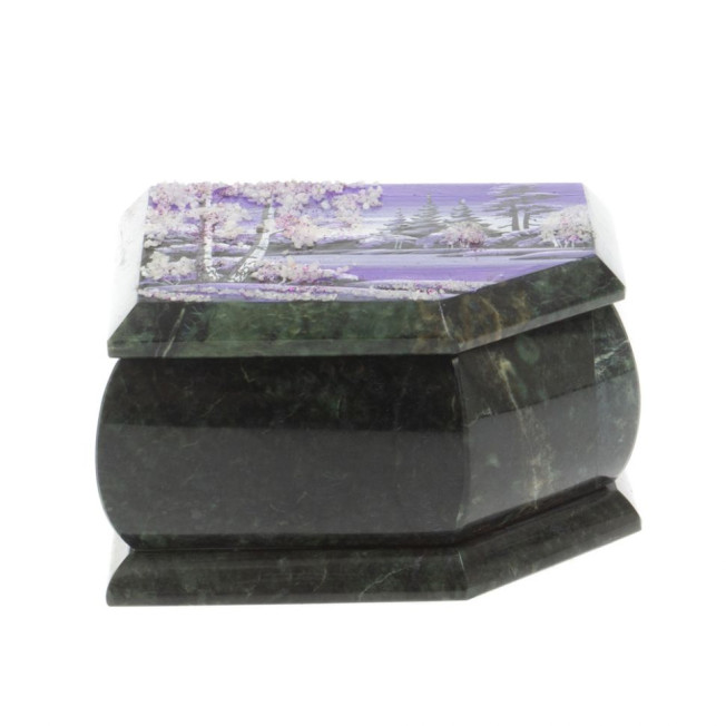 Шкатулка с расписной крышкой &quot;Зима&quot; 11х9х6,5 см