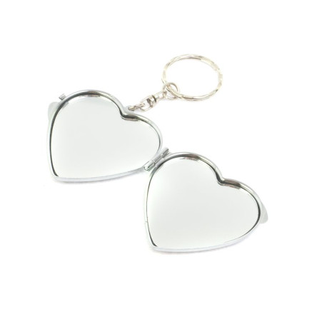 Складное зеркало брелок тигровый глаз Сердце