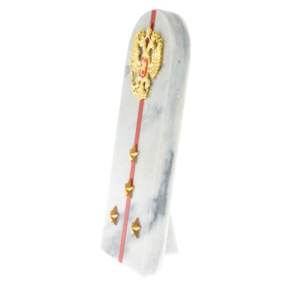 Сувенир погон &quot;Капитан МВД&quot; камень мрамор