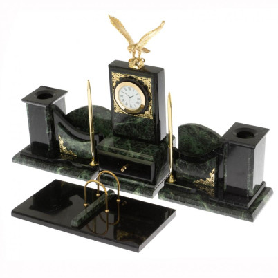 Письменный набор "Горный орел" шабровский змеевик