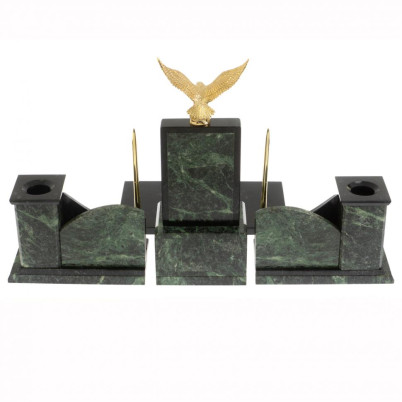 Письменный набор "Горный орел" шабровский змеевик