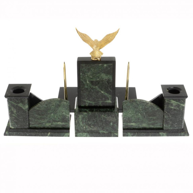 Письменный набор "Горный орел" шабровский змеевик