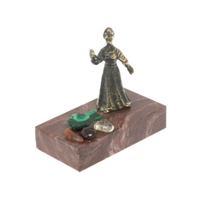 Сувенир статуэтка &quot;Хозяйка медной горы&quot; бронза камень лемезит