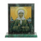Икона настольная "Матрона Московская" камень змеевик 11,5х4,5х12 см