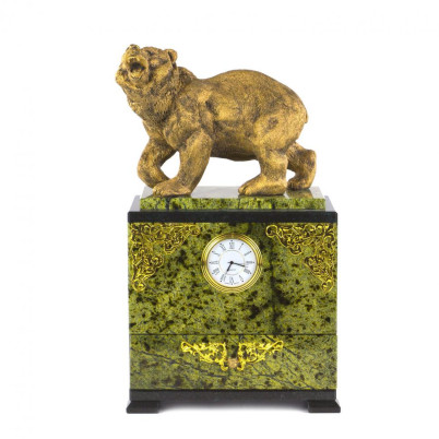Часы с выдвижным ящиком &quot;Рычащий медведь&quot;