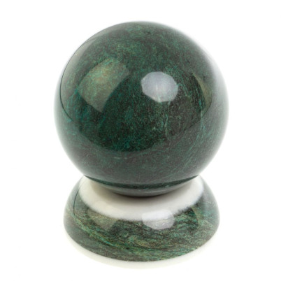Шар &quot;Антистресс&quot; из змеевика и белого мрамора 9,5 см