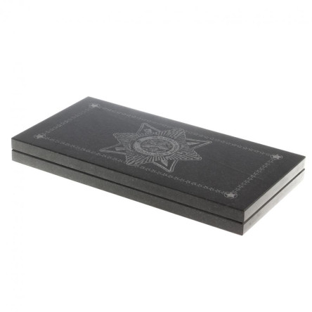 Нарды с гравировкой "Отечественная война" из камня гранит