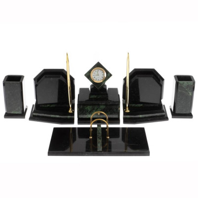 Письменный прибор "Куб" из змеевика