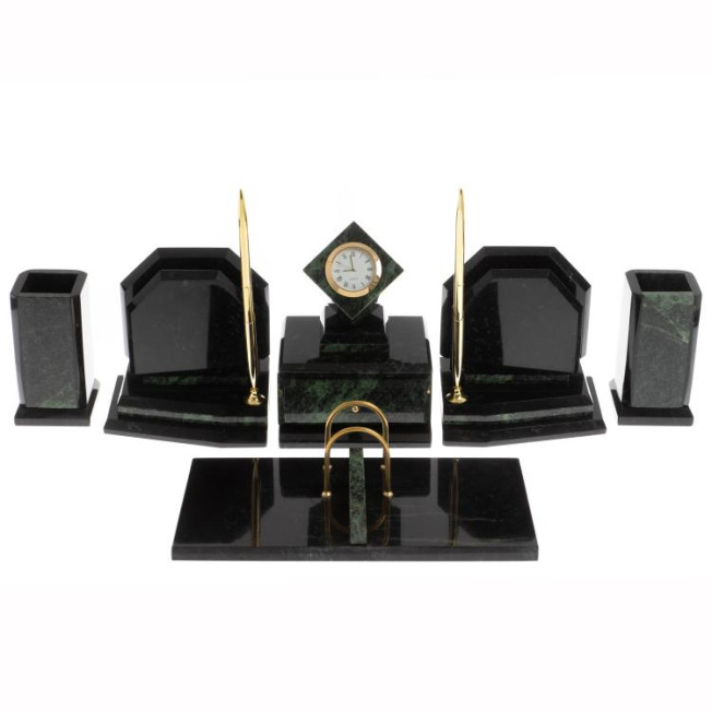 Письменный прибор "Куб" из змеевика