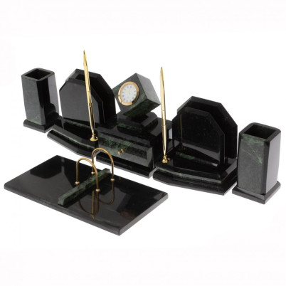 Письменный прибор "Куб" из змеевика