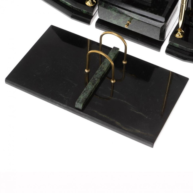 Письменный прибор "Куб" из змеевика