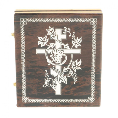 Икона складная &quot;Св. Николай Чудотворец&quot; камень обсидиан