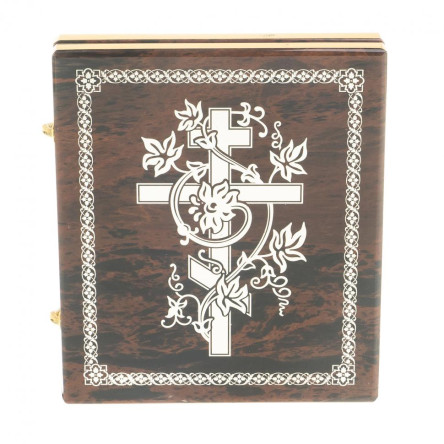 Икона складная "Св. Николай Чудотворец" камень обсидиан