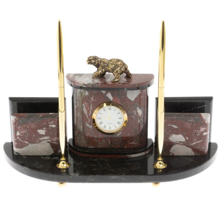 Настольный прибор "Медведь" из креноида