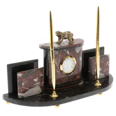 Настольный прибор "Медведь" из креноида