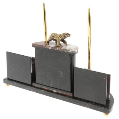 Настольный прибор &quot;Медведь&quot; из креноида