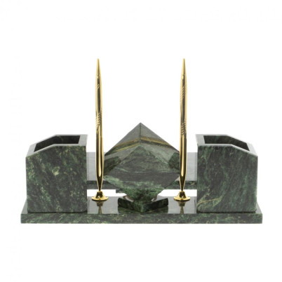 Настольный набор &quot;Куб&quot; из шабровского змеевика