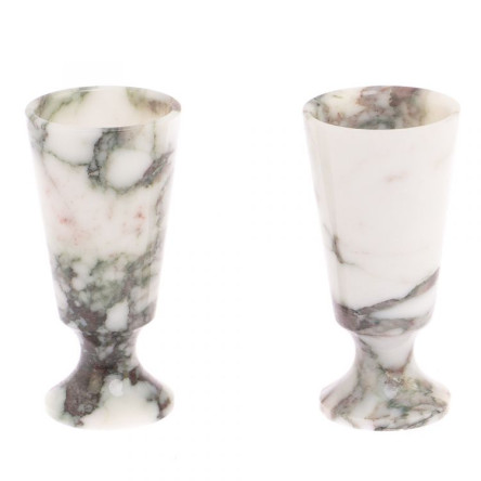 Рюмки на ножке из саянского мрамора 50 мл 4,5х9 см 2 шт