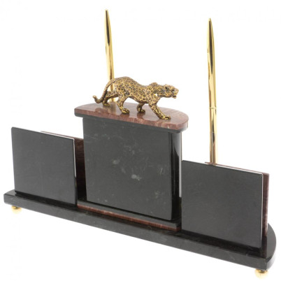 Настольный прибор &quot;Гепард&quot; из лемезита