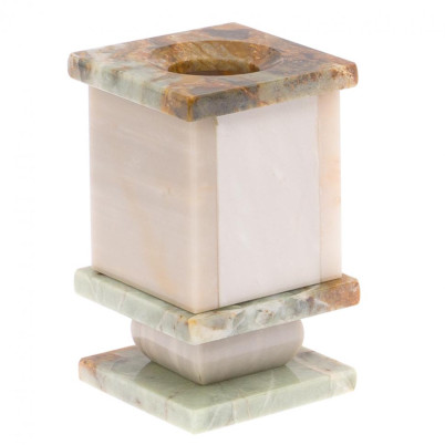 Карандашница &quot;Герб РФ&quot; камень мрамор офиокальцит