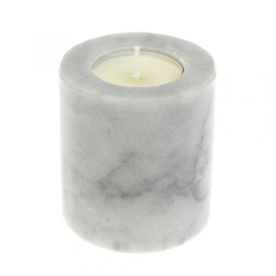 Свеча круглая из мрамора 6х6х7 см
