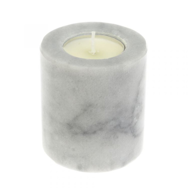 Свеча круглая из мрамора 6х6х7 см