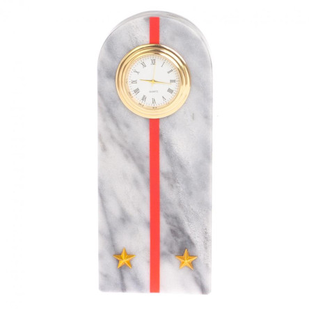 Часы "Погон лейтенант МВД" камень мрамор