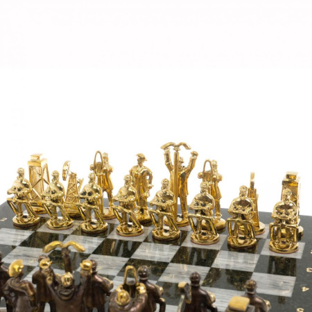 Шахматы подарочные &quot;Нефтяники&quot; 44х44 см серый мрамор