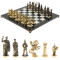 Шахматы подарочные из бронзы "Римские" 44х44 см из змеевика и мрамора