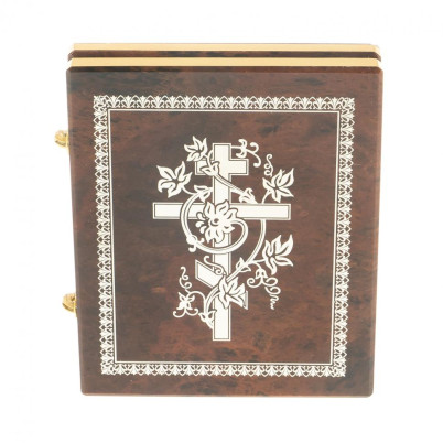 Икона складная с молитвой &quot;Св.Матрона&quot; камень обсидиан