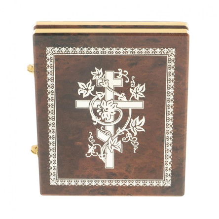 Икона складная с молитвой "Св.Матрона" камень обсидиан