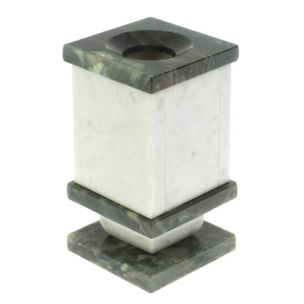 Карандашница из мрамора и темно-зеленого офиокальцита