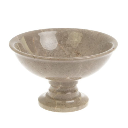 Конфетница из бежевого мрамора 17,5х17,5х11 см