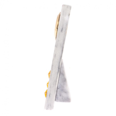 Часы "Погон старший лейтенант МВД" из мрамора