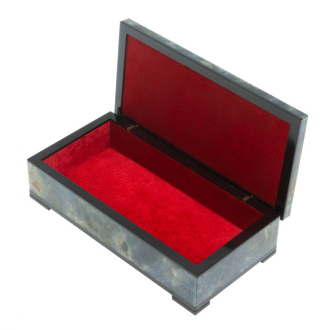 Шкатулка из камня кианит 17,5х9х5 см