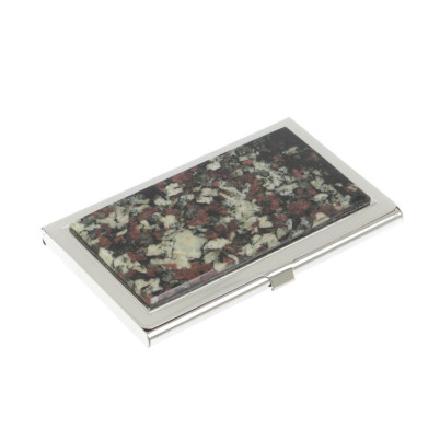 Карманная визитница из камня эвдиалит