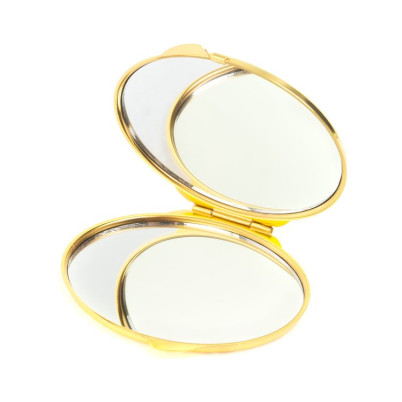 Зеркальце овальное из тигрового глаза цвет золото