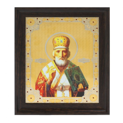 Икона &quot;Николай Чудотворец&quot; багет 24,5х28,5 см